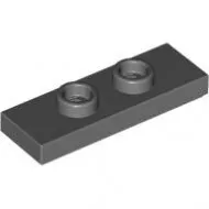 34103c85 - LEGO sötétszürke lap 1 x 3 méretű 2 bütyökkel - dupla jumper