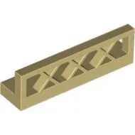 3633c2 - LEGO 1 x 4 x 1 világos krémszínű korlát