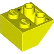 3660c236 - LEGO neon sárga kocka inverz 45° elem 2x2 méretű