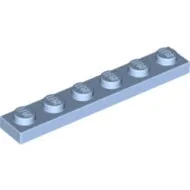 3666c105 - LEGO élénk világoskék lap 1 x 6 méretű