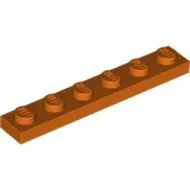 3666c167 - LEGO vöröses narancssárga lap 1 x 6 méretű