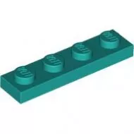 3710c39 - LEGO sötét türkiz lap 1 x 4 méretű