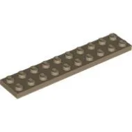 3832c69 - LEGO sötét krémszínű lap 2 x 10 méretű