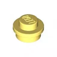 4073c103 - LEGO élénk világos sárga lap 1 x 1 méretű kör alakú
