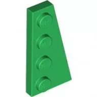 41769c6 - LEGO zöld lap 4 x 2 méretű jobb oldalán lecsapott