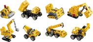 mmach01-xx - LEGO Technic - Mini Munkagépek gyűjthető sorozat mind a 8 munkagépe