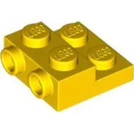 4304c3 - LEGO sárga lap 2 x 2 x 2/3 méretű, 2 bütyökkel az oldalán, üreges aljjal