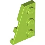 43723c34 - LEGO lime lap 3 x 2 méretű, lecsapott, balos
