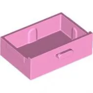 4536c104 - LEGO világos rózsaszín fiók 2 x 3 méretű