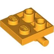5066c110 - LEGO élénk világos narancssárga lap 2 x 2 méretű fogantyúval az alján