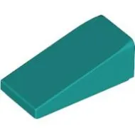 5404c39 - LEGO sötét türkiz kocka 18° lejtő 2 x 1 x 2/3 méretű