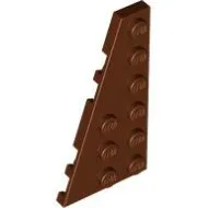 54384c88 - LEGO vörösesbarna lecsapott lap 6 x 3 méretű, balos