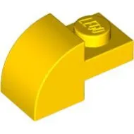 5841c3 - LEGO sárga kocka 2 x 1 méretű, íves tetővel