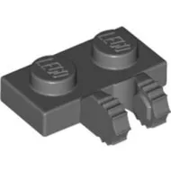 60471c85 - LEGO sötétszürke lap zsanér 1 x 2 méretű, 2 csatlakozóval