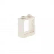 60592c01c1 - LEGO fehér ablakkeret 1 x 2 x 2 méretű, átlátszó üveggel