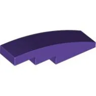 61678c89 - LEGO sötétlila kocka 1 x 4 méretű, íves, lépcsős