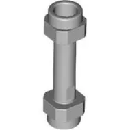 66909c86 - LEGO világosszürke minifigura fegyver, hosszabbított sima markolat
