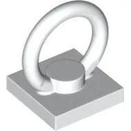 6805c1 - LEGO fehér csempe 2 x 2 méretű, tetején gyűrűvel