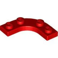 68568c5 - LEGO piros kivágott lap 3 x 3 méretű, lekerekített sarokkal
