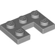 73831c86 - LEGO világosszürke lap 2 x 3 méretű, 1 x 1 kivágással