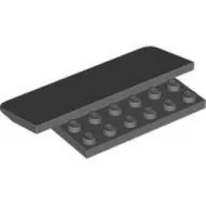 75539c85 - LEGO sötétszürke lap 5 x 8 x 2/3 méretű, hosszanti lejtővel