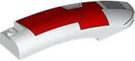 77182pb02c1 - LEGO fehér lejtő, íves, 10 x 2 x 2 méretű, lecsapott jobbos, A Crimson Firehawk™ űrhajó mintával