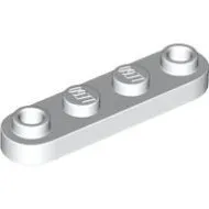 77845c1 - LEGO fehér lap 2 nyitott bütyökkel, lekerekített, 1 x 4 méretű