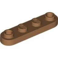 77845c150 - LEGO közepes nugát lap 2 nyitott bütyökkel, lekerekített, 1 x 4 méretű