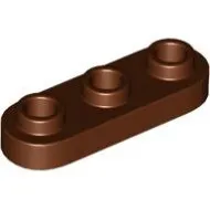 77850c88 - LEGO vörösesbarna lap 1 x 3 méretű, lekerekített, lyukas bütykökkel