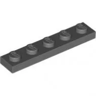 78329c85 - LEGO sötétszürke lap 1 x 5 méretű