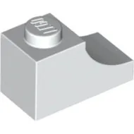 78666c1 - LEGO fehér inverz fél-boltív 1 x 2 méretű, íves