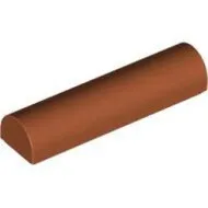 79756c68 - LEGO sötét narancssárga kocka 1 x 4 x 2/3 méretű, íves tetővel, sima