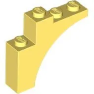 80543c103 - LEGO élénk világos sárga boltív 1 x 4 x 3 méretű