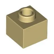 86996c2 - LEGO fehér világos krémszínű (tan) 1 x 1 x 2/3 méretű nyitott bütyökkel