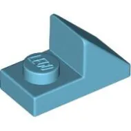92946c156 - LEGO közepes azúr kocka 45° elem 1x2 méretű, 2/3 kivágással