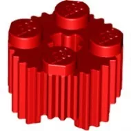 92947c5 - LEGO piros kocka 2 x 2 méretű, kerek, csíkozott