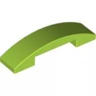 93273c34 - LEGO lime lejtő 4 x 1 méretű, ívelt, bütyök nélküli