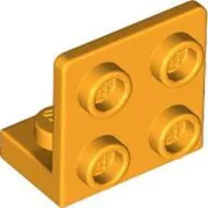 99207c110 - LEGO élénk viláogs narancssárga lap 1 x 2 - 2 x 2 inverz fordító