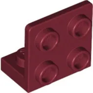 99207c59 - LEGO sötétpiros lap 1 x 2 - 2 x 2 inverz fordító