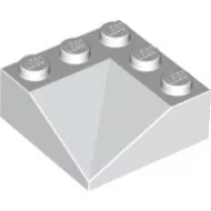 99301c1 - LEGO fehér kocka 33° duplán konkáv elem 3 x 3 méretű