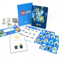citynotebook - LEGO City keményfedeles  jegyzetfüzet kiegészítőkkel