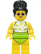 cty1387 - LEGO minifigura tengerparti túristanő