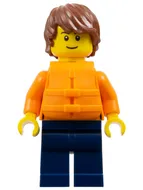 cty1791 - LEGO minifigura férfi, mentőmellényben