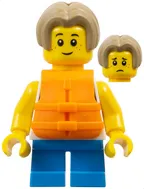 cty1792 - LEGO minifigura fiú, mentőmellényben
