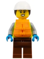 cty1795 - LEGO minifigura dokkmunkás, mentőmellényben