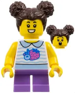 cty1797 - LEGO minifigura lány, gyülöcsös felsőben