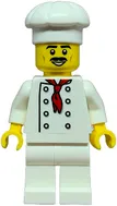 cty1842 - LEGO minifigura séf, fehér szakácssapkában