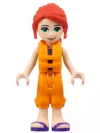 frnd512 - LEGO Friends Mia, narancssárga nadrágban és mentőmellényben