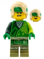 njo725 - LEGO Ninjago Lloyd minifigura, Core, hajában kendővel