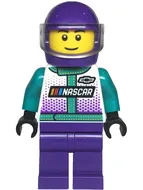 sc120 - LEGO minifigura Nascar pilóta